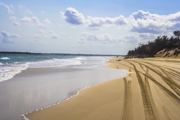 Four-wheel driving on the beach Four-wheel driving on the beach